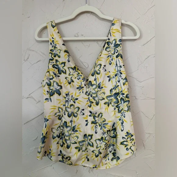 Cinq a sept yellow floral bloom top size M - Picture 5 of 5